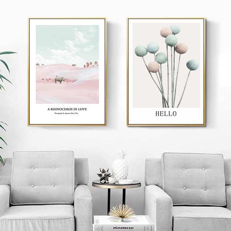 北欧客厅粉色装饰画沙发背景墙卧室玄关壁画床头服装店挂画艺术画,家居饰品,现代装饰画,淘宝优惠券,粉丝福利购,淘宝优惠卷