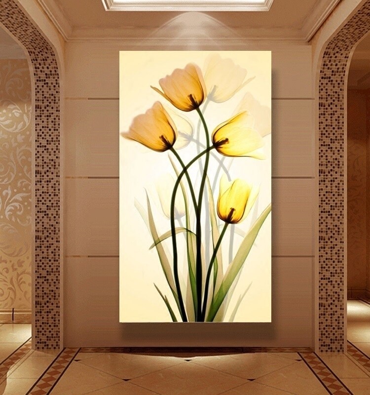 新款玄关装饰画简约走廊挂画大厅竖版客厅房间简欧过道壁画墙画