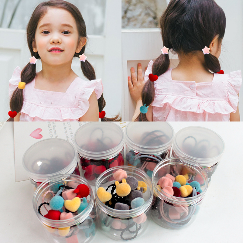 女童韩版女可爱卡通发圈植绒发绳