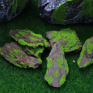 仿真枯木苔藓微景观场景摆件沙盘手办枯枝树皮苔藓拍摄道具