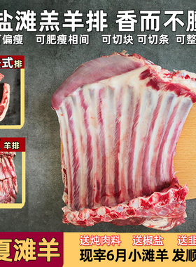 羊排新鲜羊肉宁夏滩羊手抓盐池战斧法式烤新疆内蒙肋排5斤滩羊肉