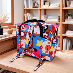 可背式儿童棉被褥袋手提大容量背提两用幼儿园被子收纳袋双肩背包