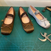 法式 百搭浅口平底蝴蝶结芭蕾舞浅口单鞋 复古真丝绸缎玛丽珍鞋 韩版