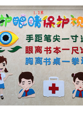 爱护眼睛保护视力好习惯装饰贴画