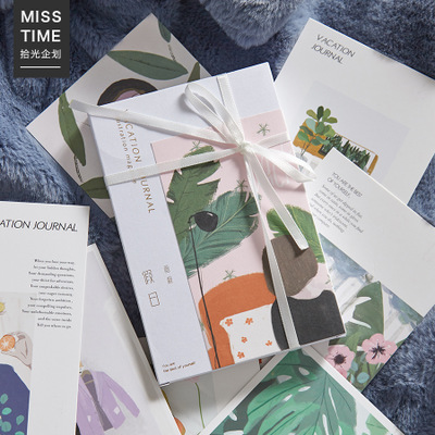 ins风假日画报文艺明信卡片拾光新品推荐日式插画咖啡店装饰唯美