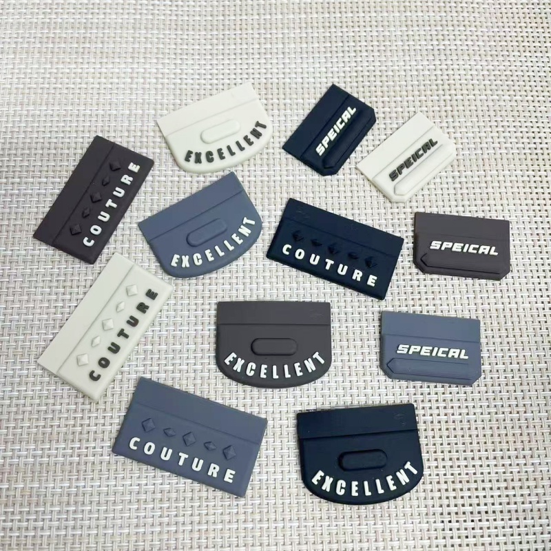 新款橡胶皮标DIY装饰补丁贴衣服裤子侧缝夹标硅胶皮标