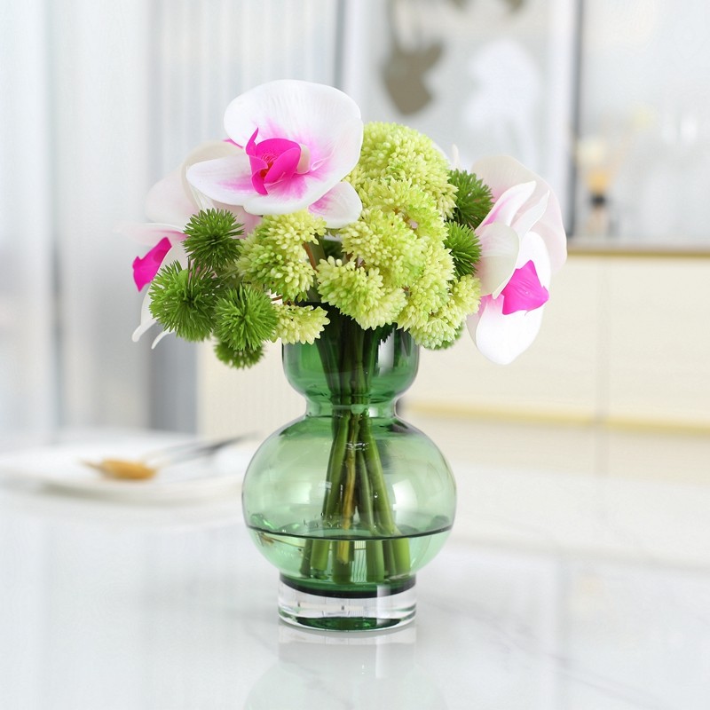 蝴蝶兰仿真花摆件假花小花束摆设客厅防真室内花桌面装饰花假话花
