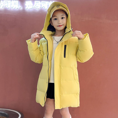 休闲大衣风衣儿童羽绒服白鸭绒女款韩版童装冬季保暖中大童亲子装