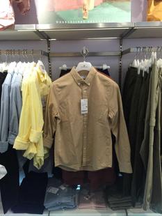 佐丹奴衬衫男新款纯棉磨毛方平布秋冬厚实男长袖衬衣男01049625