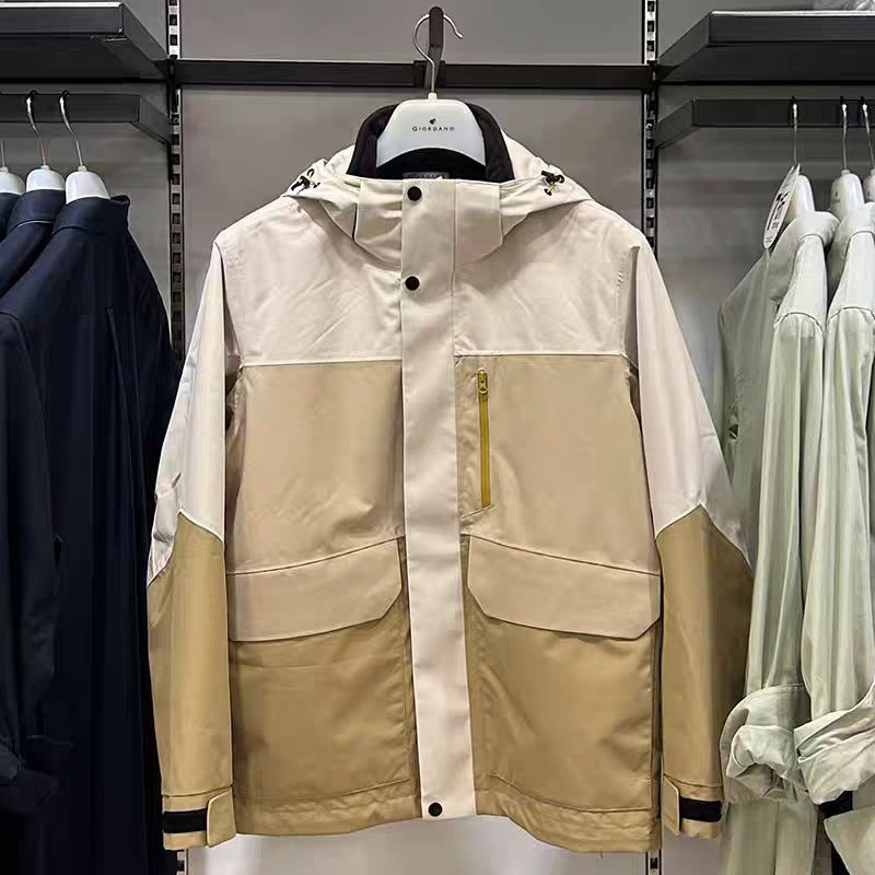 正品佐丹奴男外套25新款拼色防风夹克风衣外套三合一01075625