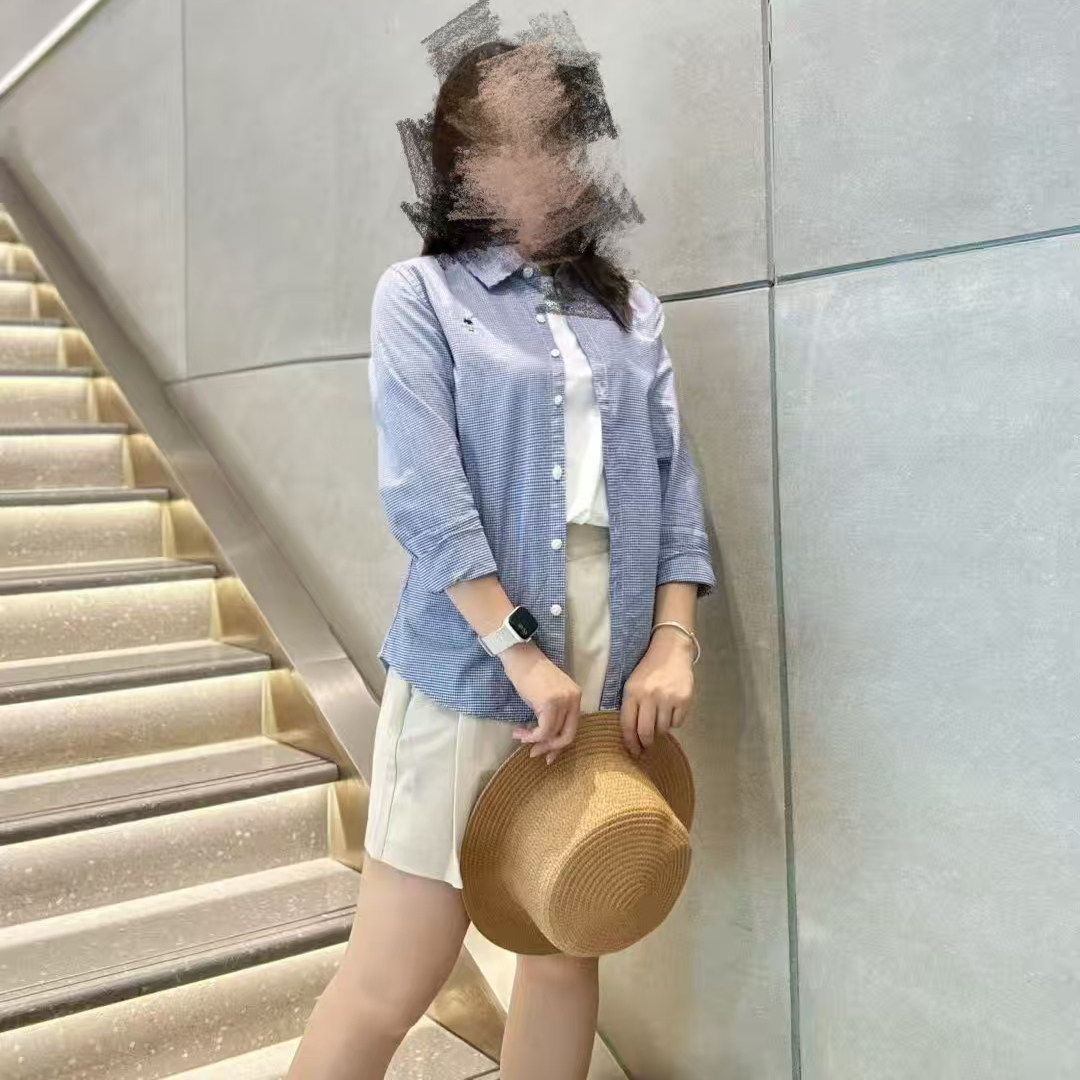 正品佐丹奴衬衣女 秋季新款休闲牛津纺弹力棉长袖衬衫女05345038