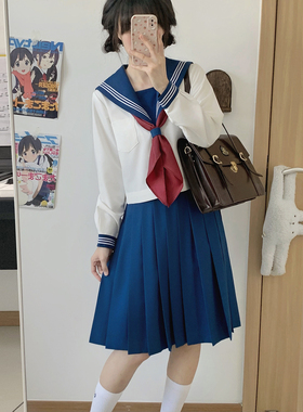 樱花家族jk制服【花绀白三本】动漫风水手服长袖中间服冬服套装女
