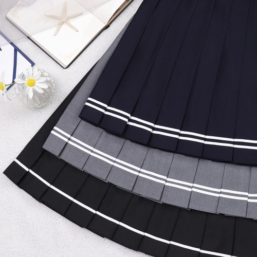 一本二本jk纯色裙百褶裙