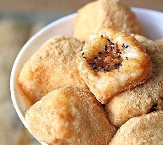 新品温州特产糕点麻糍薯零食材糯米团250克可煎可蒸送三根粉