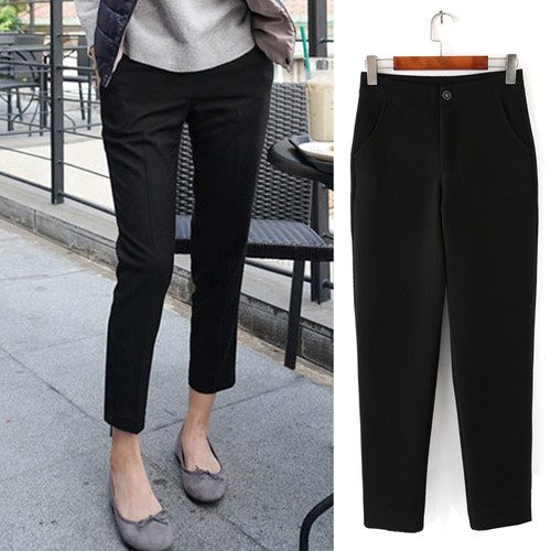 高腰宽松休闲休闲裤九分