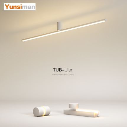 极简led吸顶灯创意一字长条客厅灯过道走廊灯阳台卧室灯中山灯具