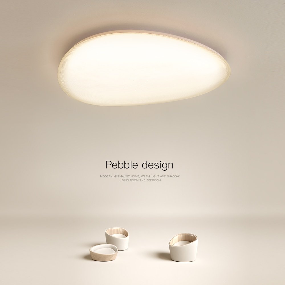 奶油风鹅卵石led吸顶灯创意卧室灯极简客厅主灯2026新款房间灯具