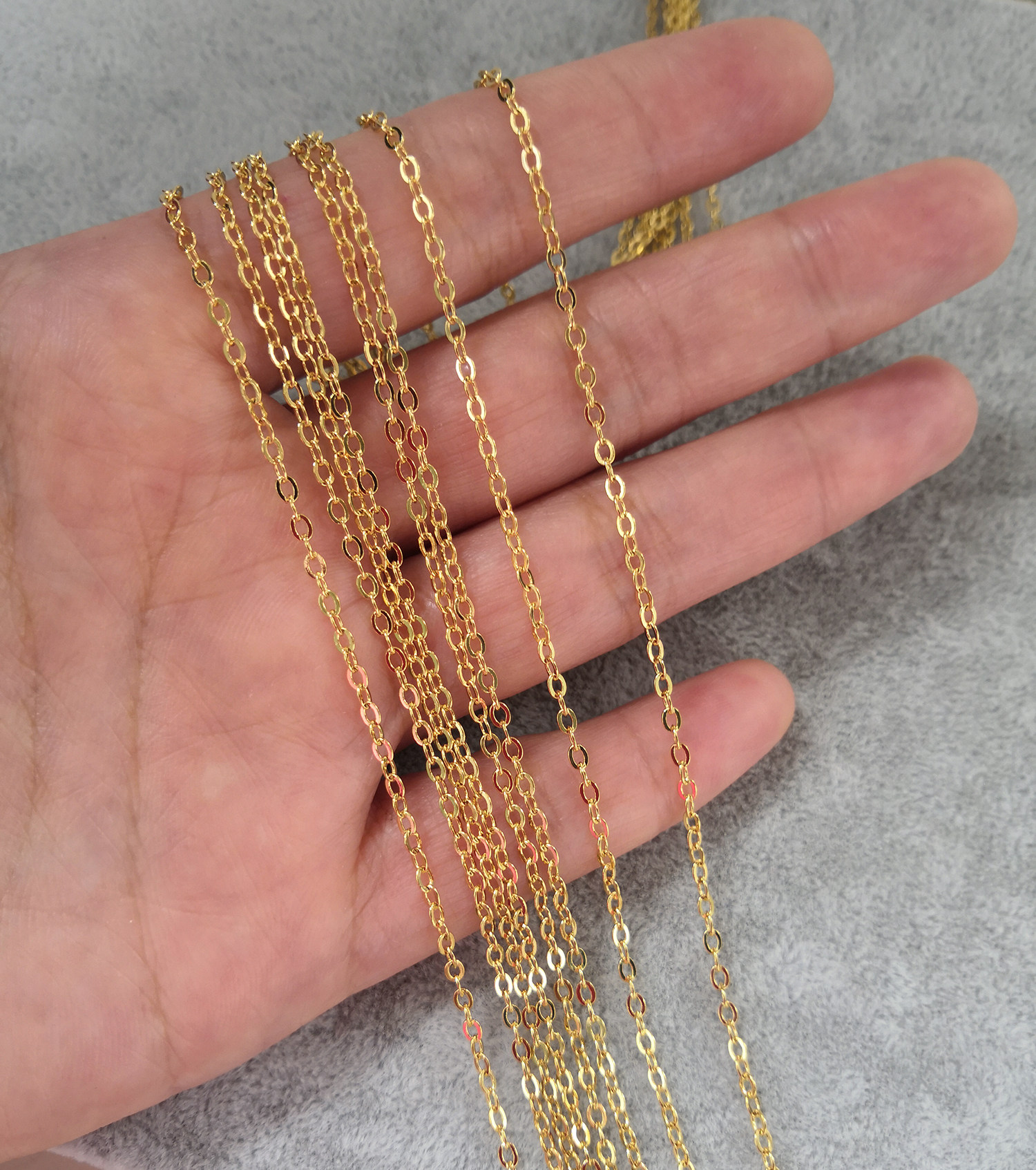 好质量不易退色 金色o字链 6元1米