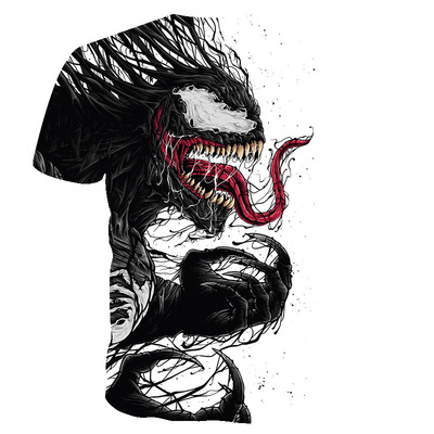 Marvel T-Shirt Tops Venom Fitness 3d Printed Casual Tees