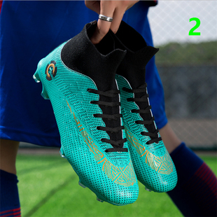 Football shoes Soccer boots 35-46 sports boots高帮飞织足球鞋