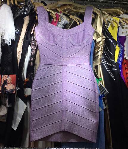 Ladies Sexy pink Purple Bling Dress Women Bandage dresses