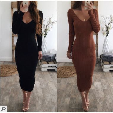 dress women 女fashion dresses ladies plussize winter sweater