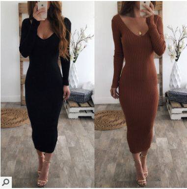 dress women 女fashion dresses ladies plussize winter sweater
