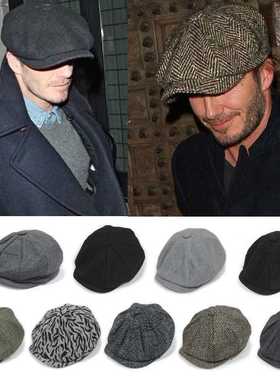Octagonal  Newsboy  Hat Beret peaked 帽шапка 