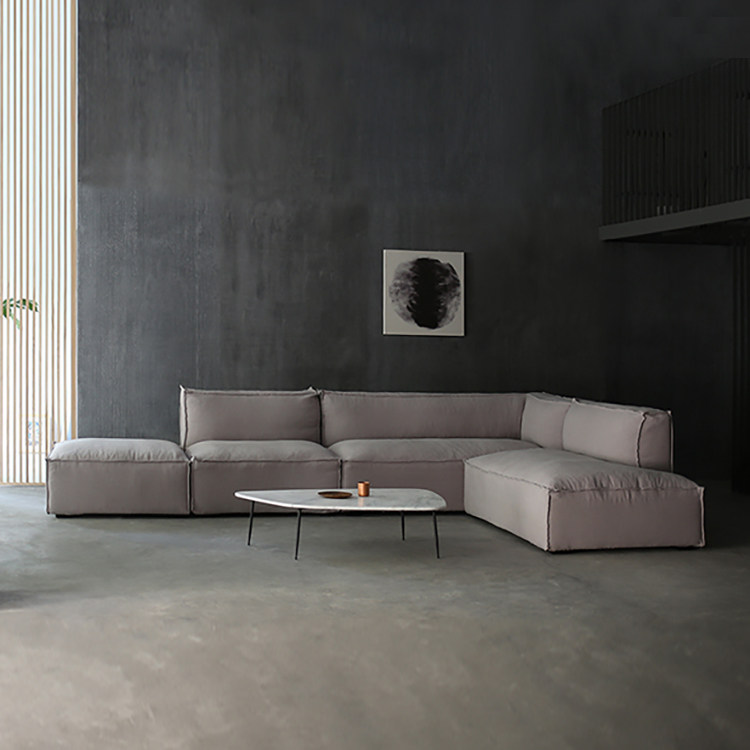 侘寂风亚麻布艺组合沙发