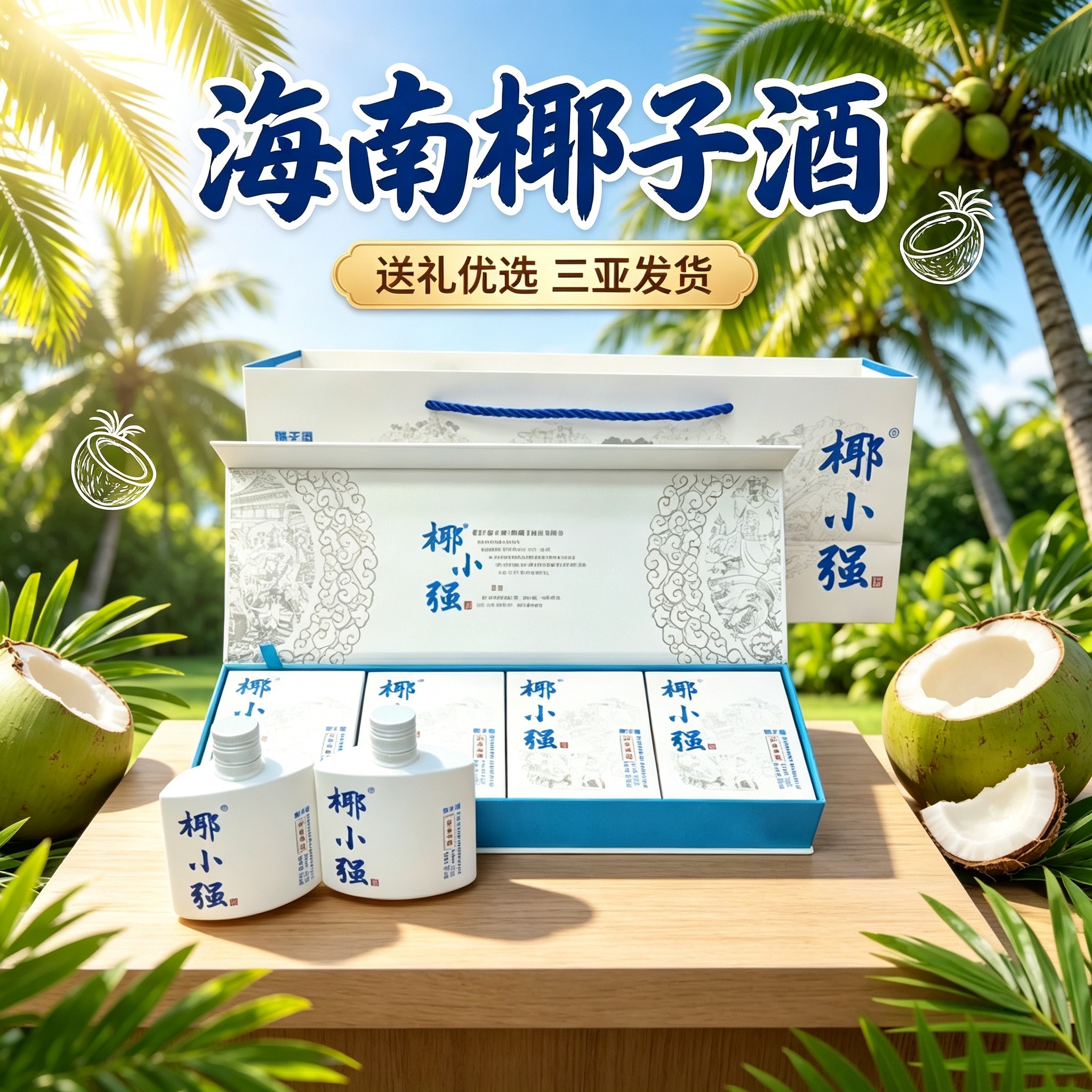 海南椰子酒礼盒椰小强椰子酒礼盒