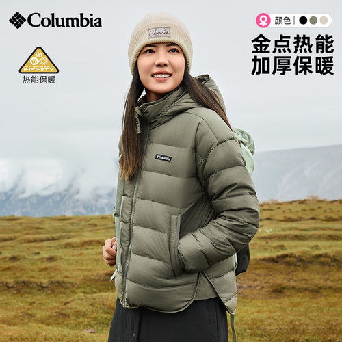 哥伦比亚女加厚90鹅绒羽绒服