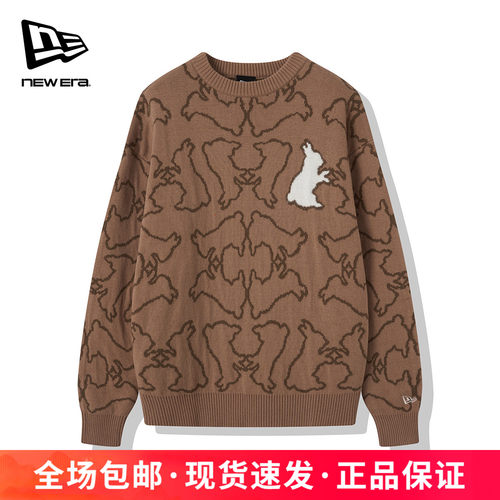 NewEra纽亦华男女同款卯兔满印潮流圆领毛衣13488870/13488869
