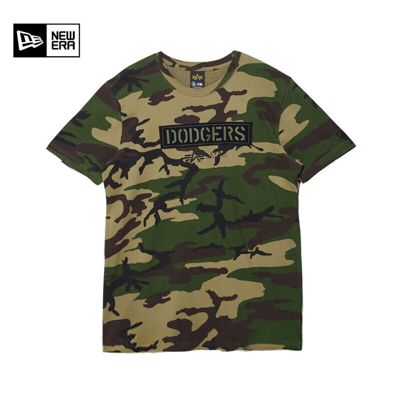 NewEra x ALPHA x MLB纽亦华联名男女同款棉迷彩短袖T恤13025923