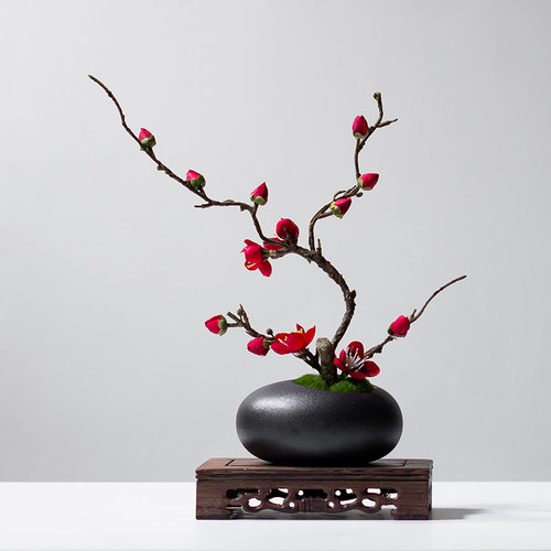 台面仿真花花瓶+仿真花