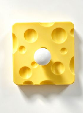 趣味创意86奶酪开关面板装饰房间家用家居摇杆贴墙打印控制器