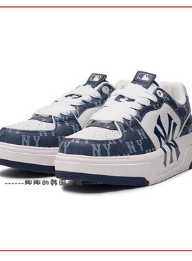 韩国代购MLBNY老花厚底板鞋男鞋女鞋复古休闲鞋运动鞋3ASXCLD4N