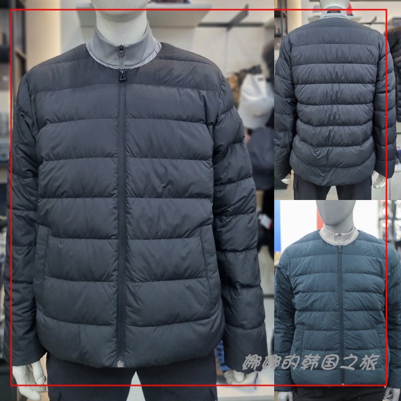 韩国代购MILLET觅乐冬季保暖轻量圆领羽绒服防风透气运动外套男款