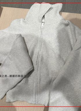 韩国代购ALO Scholar knit 针织短款拉链夹克毛衣外套 短裙 套装