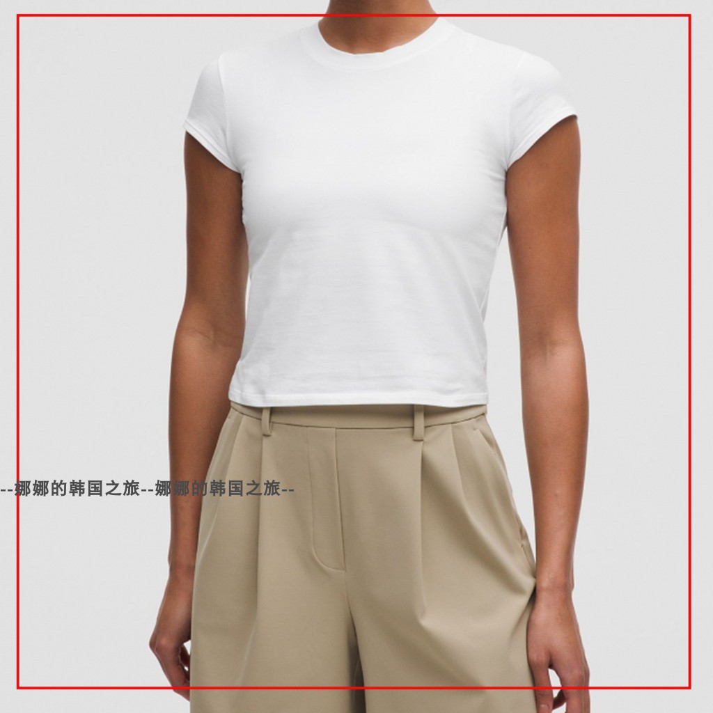 韩国代购lululemon露露乐蒙Organic Cotton休闲棉短袖T恤LW3JSHS