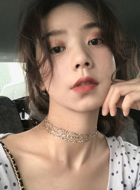 gfriend组合丁恩妃活动同款正品韩国多层镶钻choker锁骨项圈项链