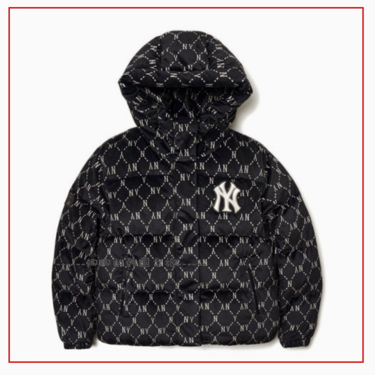 韩国代购MLB 羽绒服男女保暖时尚老花面包服休闲外套3FDJM0216