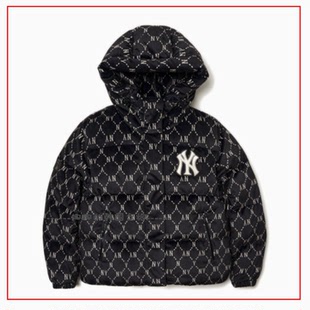 韩国代购MLB 羽绒服男女保暖时尚老花面包服休闲外套3FDJM0216