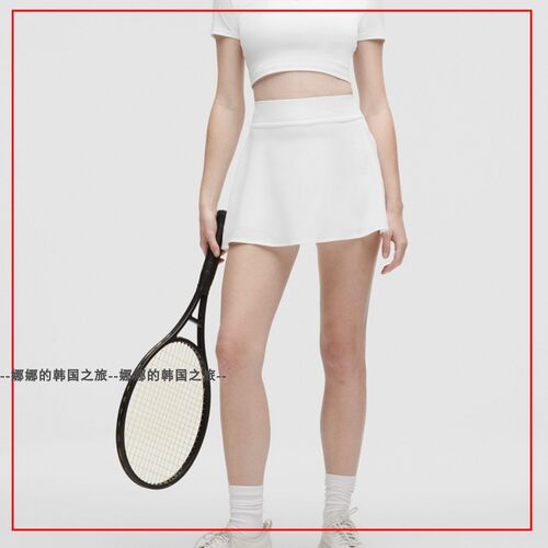 韩国代购lululemon Lightweight女士轻盈版高腰运动网球裙LW8AJGS
