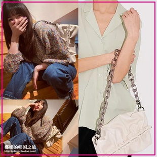 Samoondoh韩国代购M 20° Bun Bag M链条腋下包单肩皮包泫雅同款