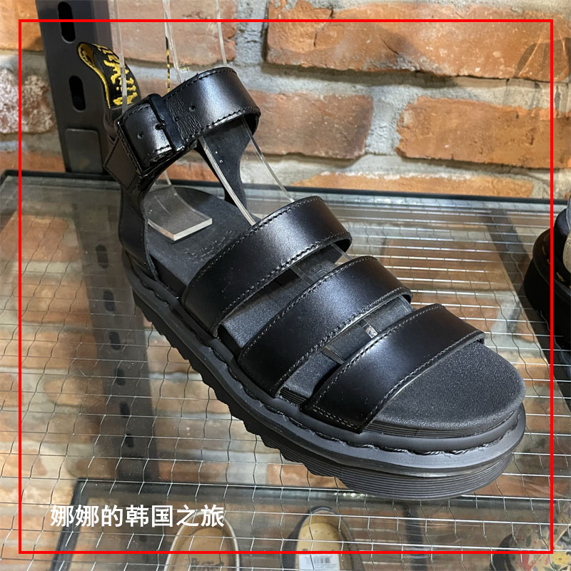 韩国代购Dr.Martens 23女款马汀博士罗马厚底单扣松糕鞋24191001