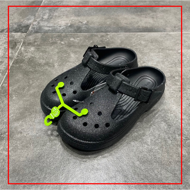 韩国代购Crocs卡骆驰 女细闪玛丽珍防水洞洞鞋运动拖鞋凉鞋210737