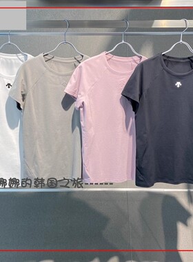 韩国代购夏季凉感速干女子运动休闲速干圆领短袖T恤D5332TTS33