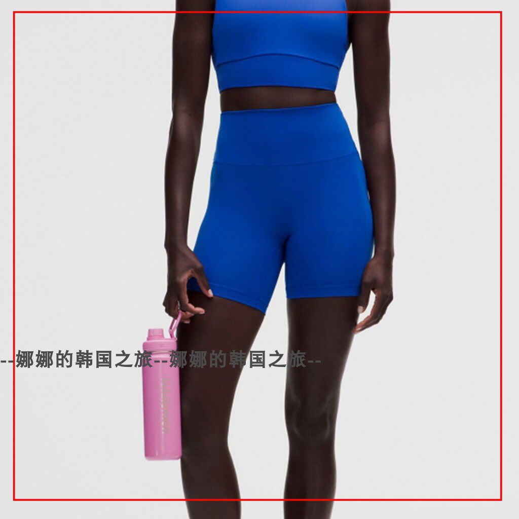 韩国代购lululemon Wonder Train 无痕高腰6分短裤紧身裤LW7DXNS