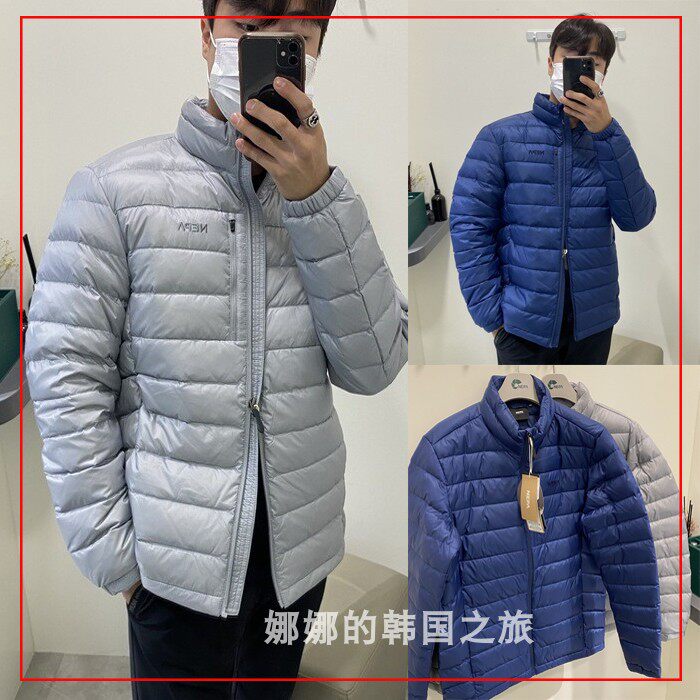 NEPA 韩国代购直邮 22冬男款户外立领轻便鹅绒羽绒服外套7I72011