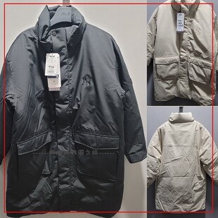 韩国代购MLB 羽绒服男女保暖时尚休闲中长款立领外套3ADJJ0116